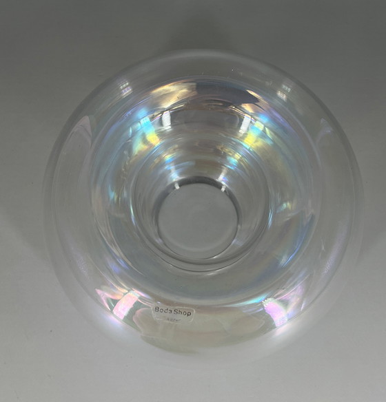 Image 1 of Kosta Boda Design, Schweden, Model Bubbles, Vintage, Kerzenhalter Teelichthalter, Vase, irisierend