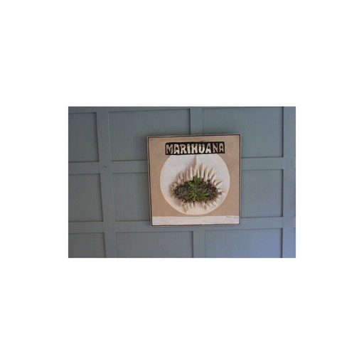 Vintage Pop Art Gemälde von Pietro Psaier, 1960er Jahre