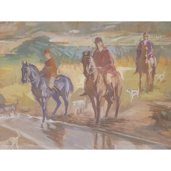Image 1 of Vintage-Gemälde "Día de caza" von Pedro Mozos