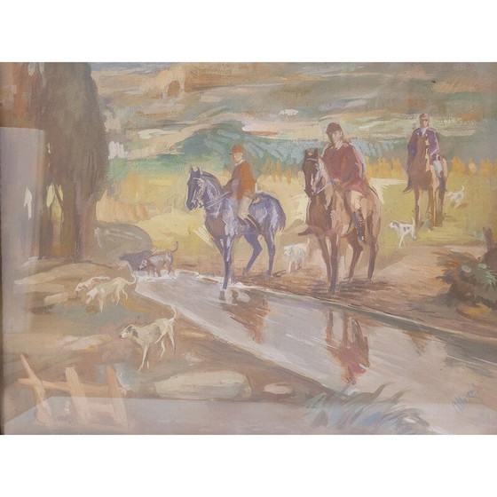 Image 1 of Vintage-Gemälde "Día de caza" von Pedro Mozos
