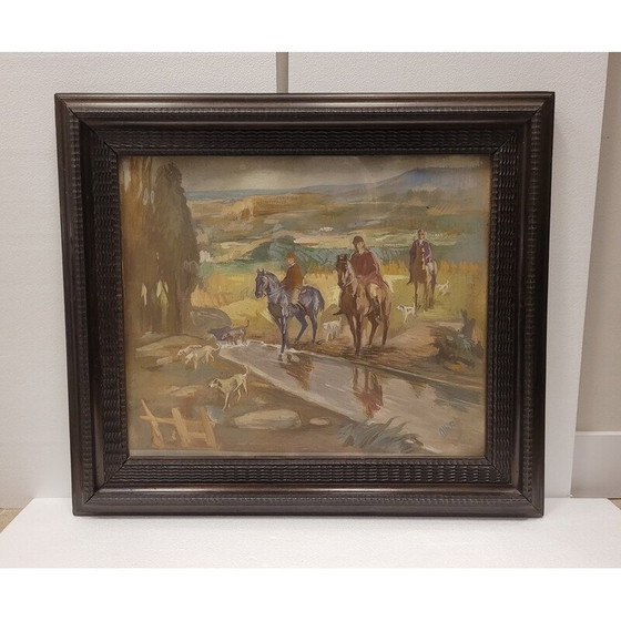 Image 1 of Vintage-Gemälde "Día de caza" von Pedro Mozos