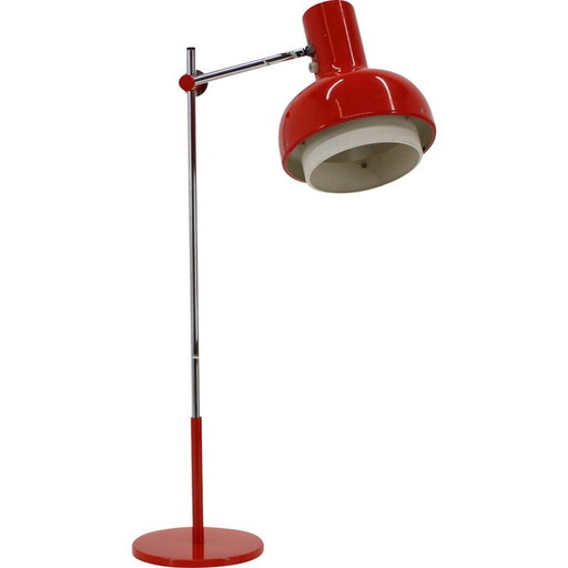Rote Schreibtischlampe von Josef Hurka, Tschechoslowakei 1960
