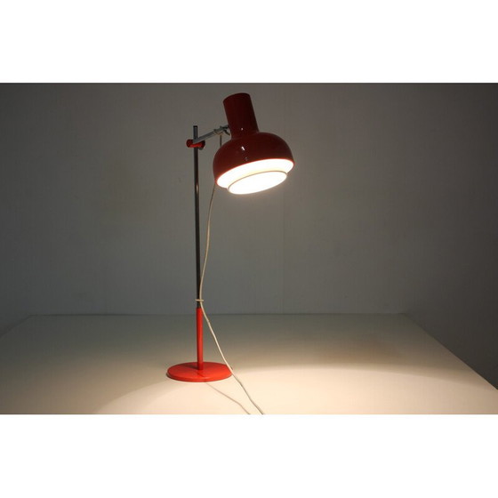 Image 1 of Rote Schreibtischlampe von Josef Hurka, Tschechoslowakei 1960