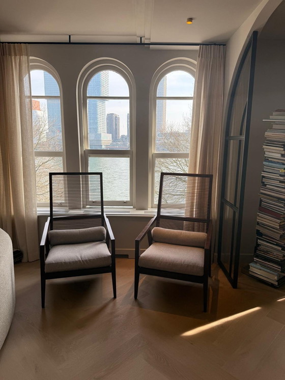 Image 1 of 2x Astoria Lounge Sessel von Franco Bizzozzero für Pierantonio Bonacina, Italien um 1980