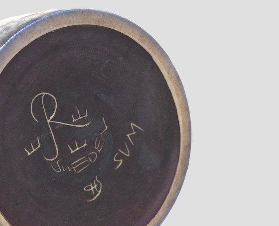 Image 1 of Vase Aus Blauem Steinzeug Carl Harry Stalhane Rörstrand 1960