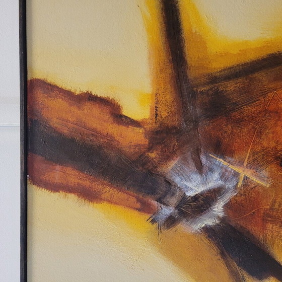 Image 1 of Vintage-Gemälde "Rot und Schwarz" von Andrés Mende, 2018