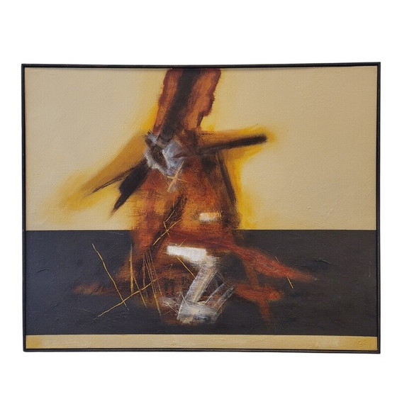 Image 1 of Vintage-Gemälde "Rot und Schwarz" von Andrés Mende, 2018