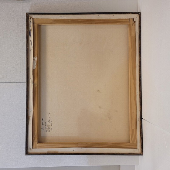 Image 1 of Vintage-Gemälde "Rot und Schwarz" von Andrés Mende, 2018