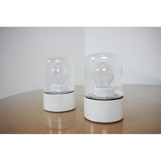 Image 1 of Paar alte wasserdichte Stehlampen, Tschechoslowakei 1950