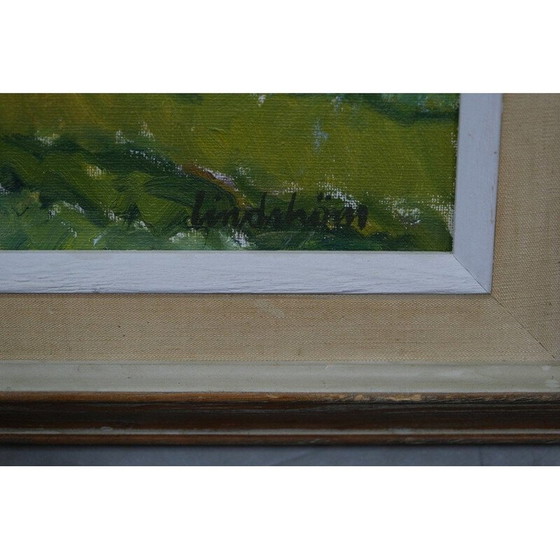 Image 1 of Schwedische Landschaft in Öl auf Leinwand von Knut Lindström, 1954