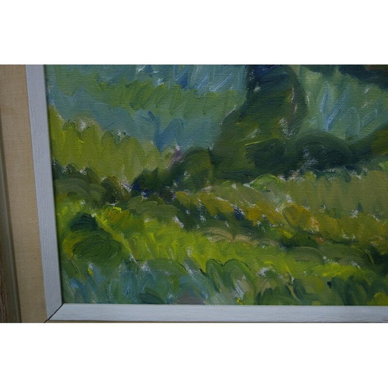 Image 1 of Schwedische Landschaft in Öl auf Leinwand von Knut Lindström, 1954