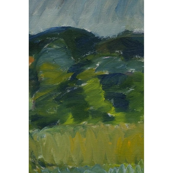 Image 1 of Schwedische Landschaft in Öl auf Leinwand von Knut Lindström, 1954