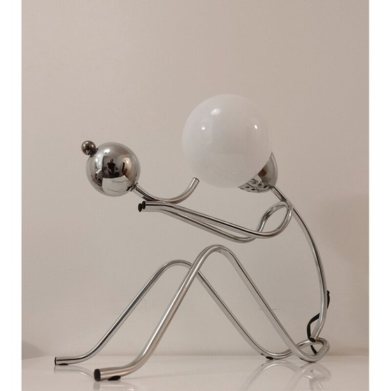 Image 1 of Britische Chrom-Metall-Tischlampe, 1980er Jahre