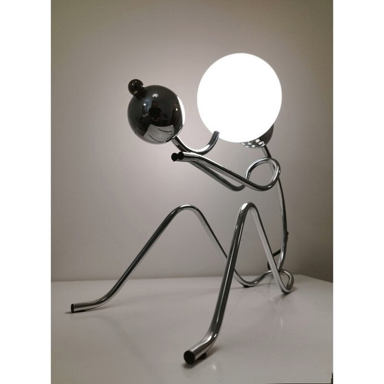 Image 1 of Britische Chrom-Metall-Tischlampe, 1980er Jahre