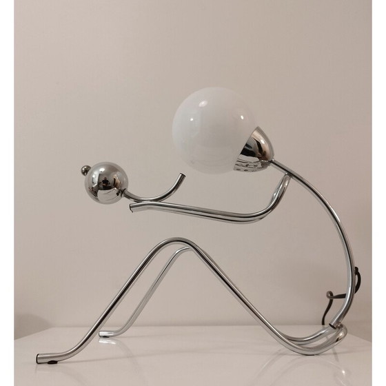 Image 1 of Britische Chrom-Metall-Tischlampe, 1980er Jahre