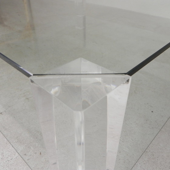 Image 1 of Glastisch mit Acrylbeinen, Bor Design, 1990er Jahre