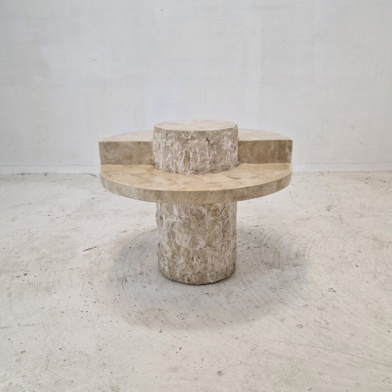 Image 1 of Vintage Couchtisch aus Mactan-Stein von Magnussen Ponte, 1980