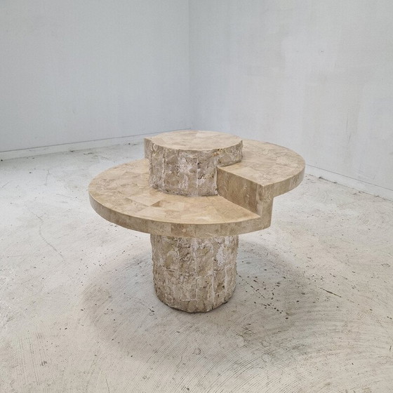 Image 1 of Vintage Couchtisch aus Mactan-Stein von Magnussen Ponte, 1980