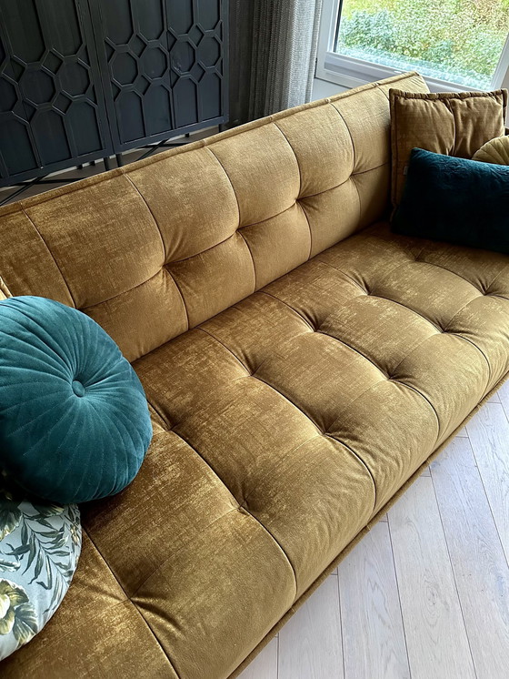 Image 1 of Goldgelbes Samt-Sofa von Basiclabel