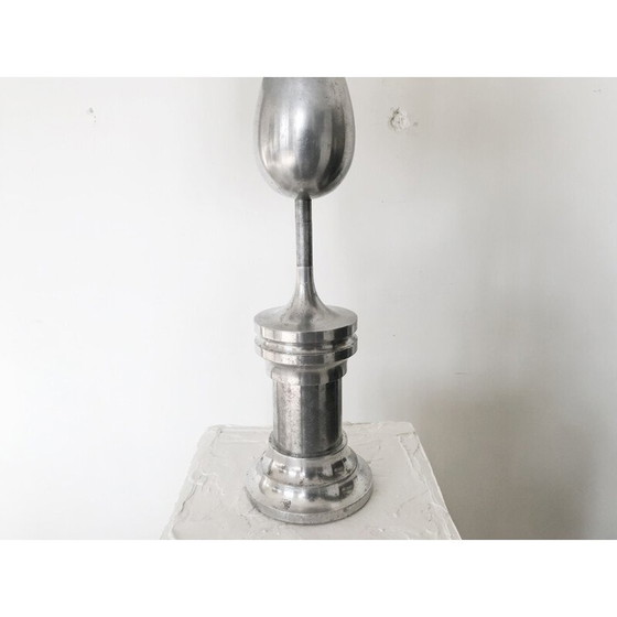 Image 1 of Re-elektrifizierte alte Pionierlampe aus Stahl, Frankreich 1970