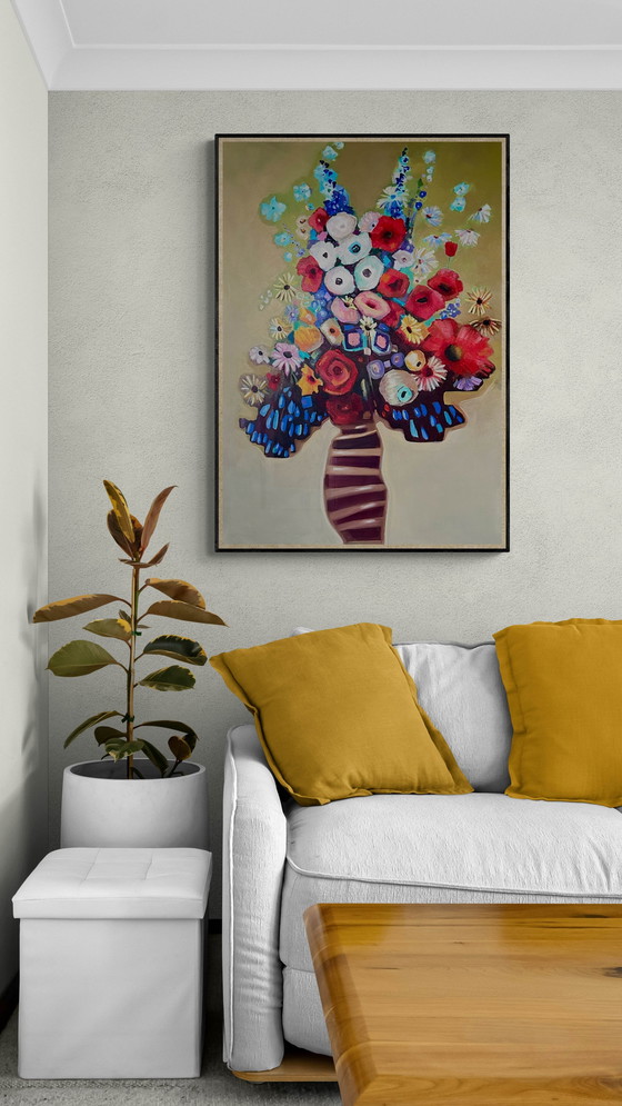 Image 1 of Abstrakte glückliche Blumen