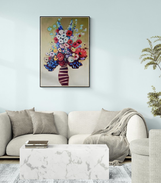 Image 1 of Abstrakte glückliche Blumen