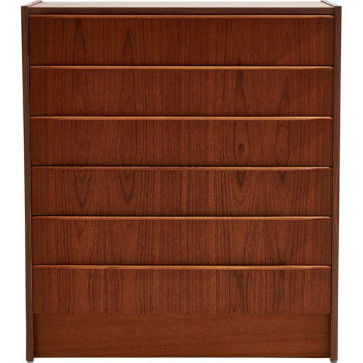 Vintage Kommode aus Teakholz mit 6 Schubladen, Dänemark 1970