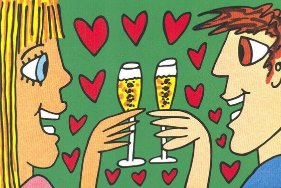 Image 1 of Ich liebe dich - Lithografie-Postkarte von Rizzi James