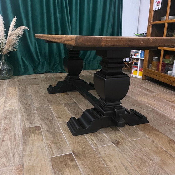 Image 1 of Vintage-Klostertisch aus Massivholz