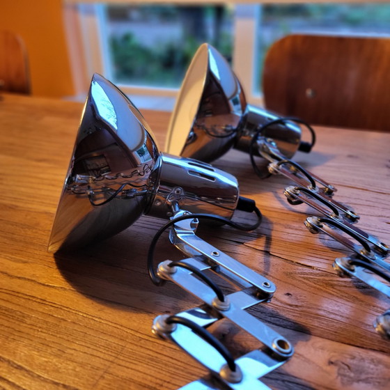 Image 1 of 2x Vintage Ikea Scherenlampe Chrom