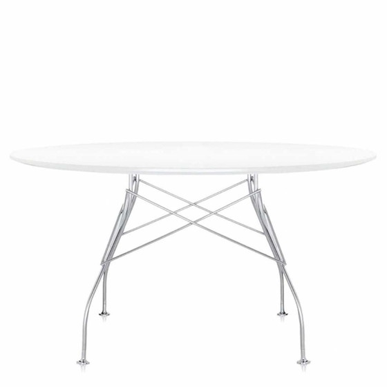 Image 1 of Kartell Glossy Esstisch rund weiß 127cm Durchmesser