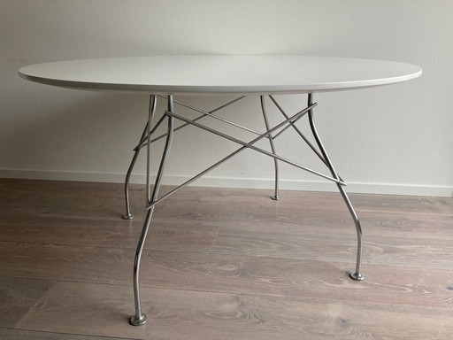 Kartell Glossy Esstisch rund weiß 127cm Durchmesser