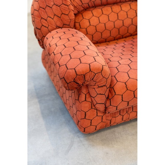 Image 1 of Vintage 3-Sitzer-Sofa aus Polyurethan und Stoff mit Sesselpaaren, 1970