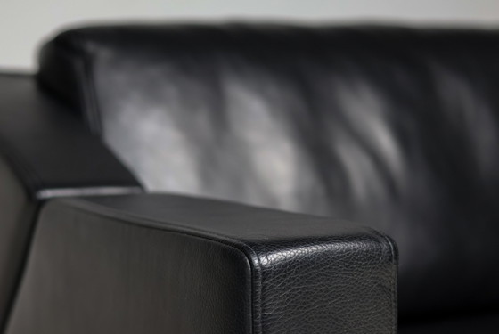 Image 1 of Rolf Benz Modell 350 Schwarzes Ledersofa