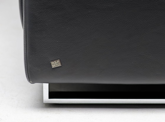 Image 1 of Rolf Benz Modell 350 Schwarzes Ledersofa