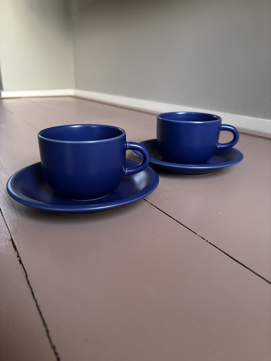 Image 1 of 10 Blaue Cappuccino-Tassen und -Geschirr, Thailand