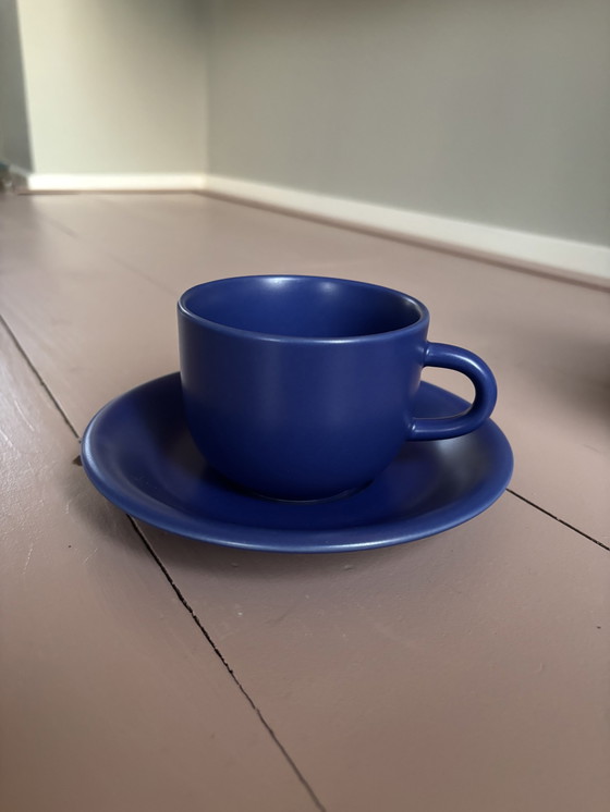 Image 1 of 10 Blaue Cappuccino-Tassen und -Geschirr, Thailand