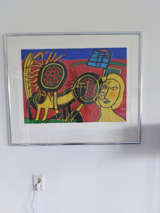 Image 1 of Corneille-Siebdrucke, La maison bleue und Léte dans la tete