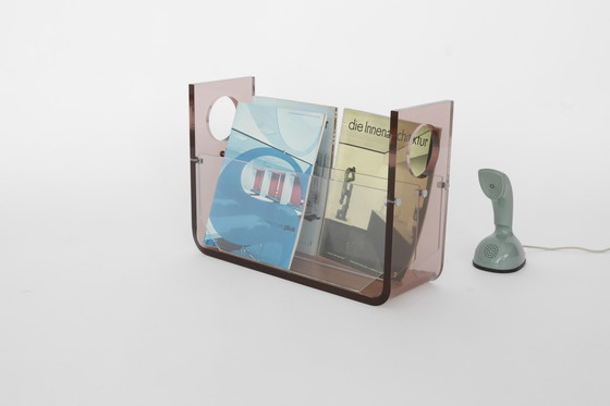 Image 1 of Vintage Zeitschriftenständer von Michel Dumas für Roche Bobois, 1970er Jahre