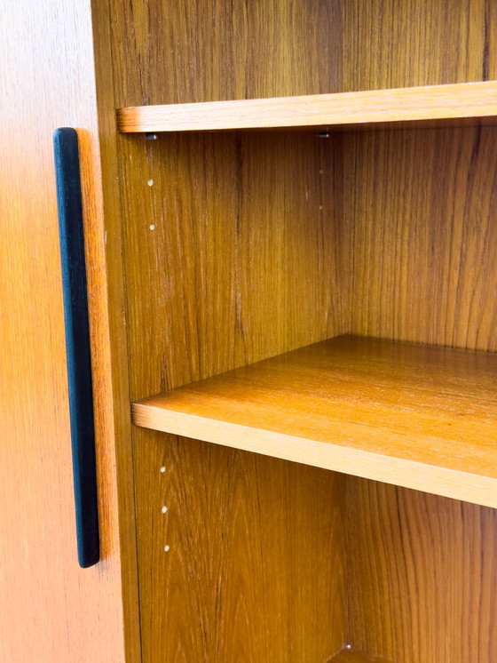 Image 1 of Teak Bookcase With One Sliding Door From Wk Möbel, 1960S