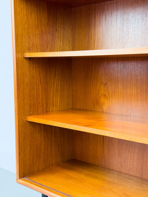 Image 1 of Teak Bookcase With One Sliding Door From Wk Möbel, 1960S