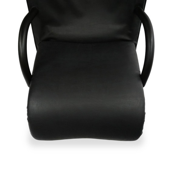 Image 1 of Ligne Roset Zen Sessel | Kunstleder Schwarz Freischwinger