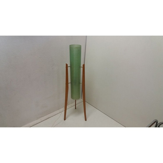 Image 1 of Alte Holzlampe, Tschechoslowakei