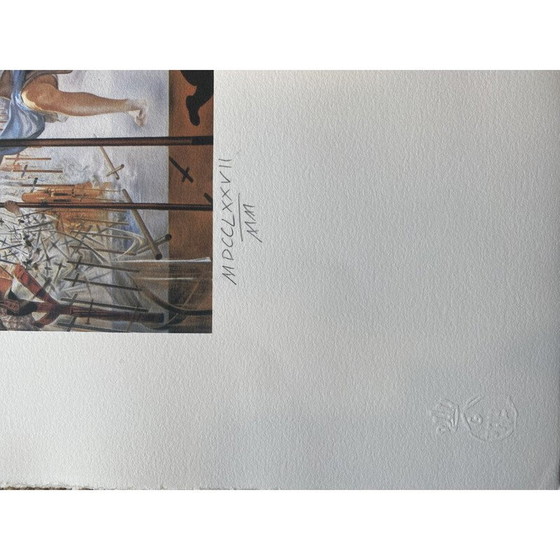 Image 1 of Alte Lithographie Die Entdeckung Amerikas von Salvador Dali, 1958er Jahre