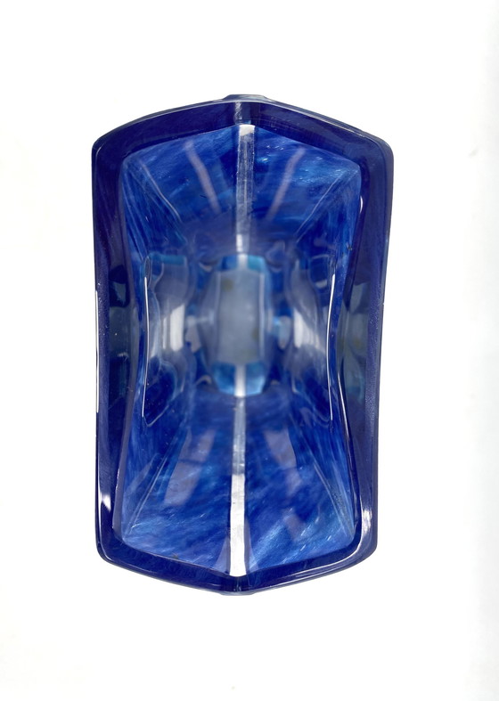 Image 1 of Art Deco Blaue Kristallvase, Daum Frankreich, Xx Jahrhundert