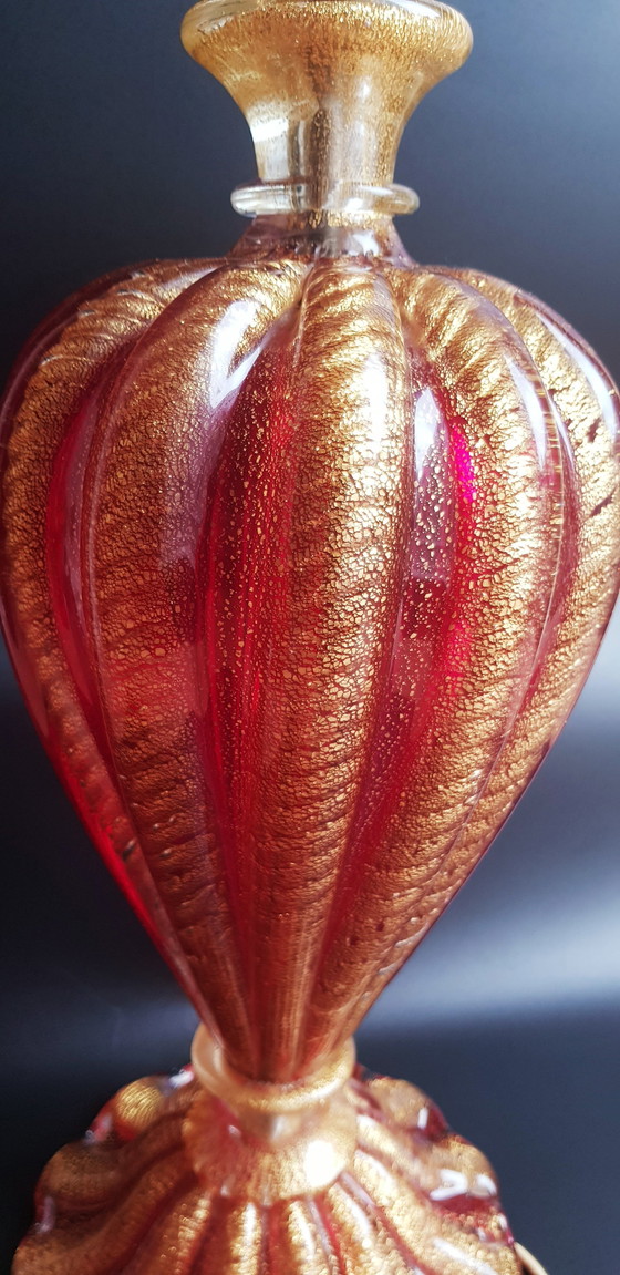 Image 1 of 40'S Barovier&Toso Große Tischlampe aus Muranoglas Coordonato D'Oro