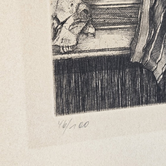 Image 1 of Rolf Escher Original-Radierung Datiert, signiert, 1977