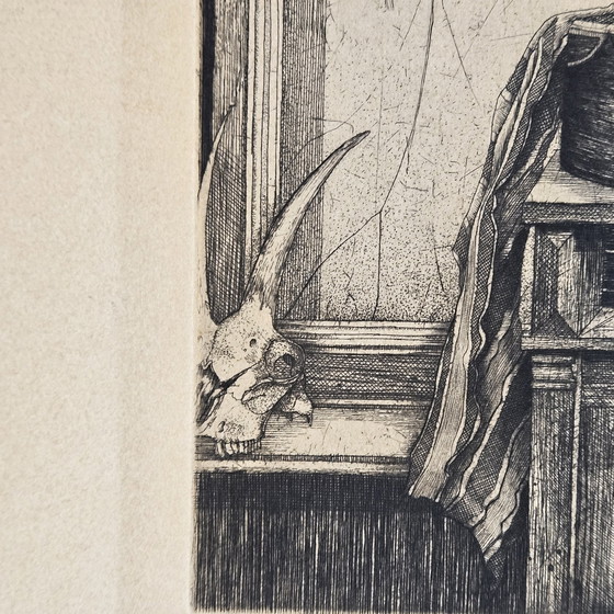 Image 1 of Rolf Escher Original-Radierung Datiert, signiert, 1977