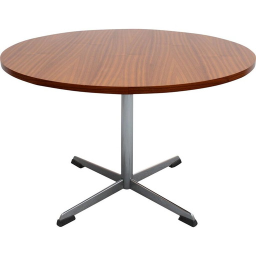 Vintage Couchtisch mit Nussbaum- und Chromfurnier, 1960