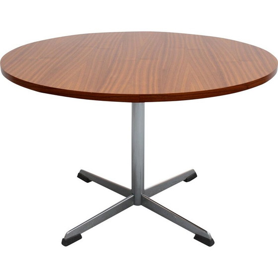 Image 1 of Vintage Couchtisch mit Nussbaum- und Chromfurnier, 1960